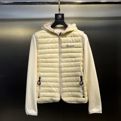 Bestseller Moncler Langarm Weiß Strick Patchwork Kollektion