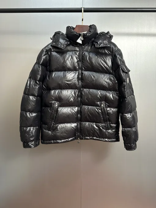 Bestseller Moncler Daunenjacke Schwarz Nylon Classic Collection