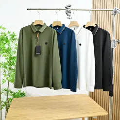 Hochwertiger, langärmliger Zegna-Stil im Casual-Stil