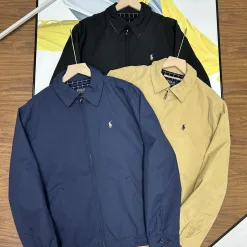 Hochwertiger Ralph Lauren Mantel in Marineblau aus Baumwolle im klassischen Stil