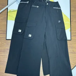 Premium Fila Hose Schwarz Stickerei Luxus