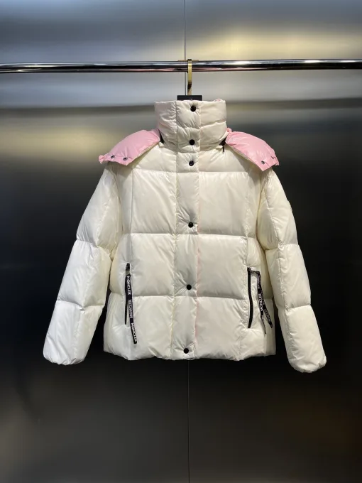 Hochwertige Moncler Daunenjacke Weiß Luxus