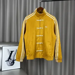 Premium Qualität Adidas Mäntel Schwarz Wildleder Logo Luxus