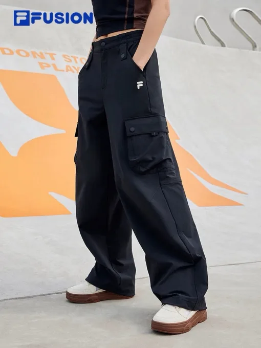 Premium Fila Hose Schwarz Stickerei Luxus