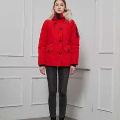 Luxus Canada Goose Daunenjacke Rot Luxus