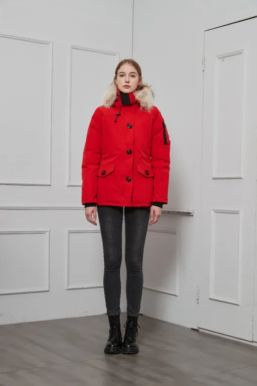 Luxus Canada Goose Daunenjacke Rot Luxus