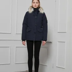 Premium Qualität Canada Goose Daunenjacke Blau Luxus