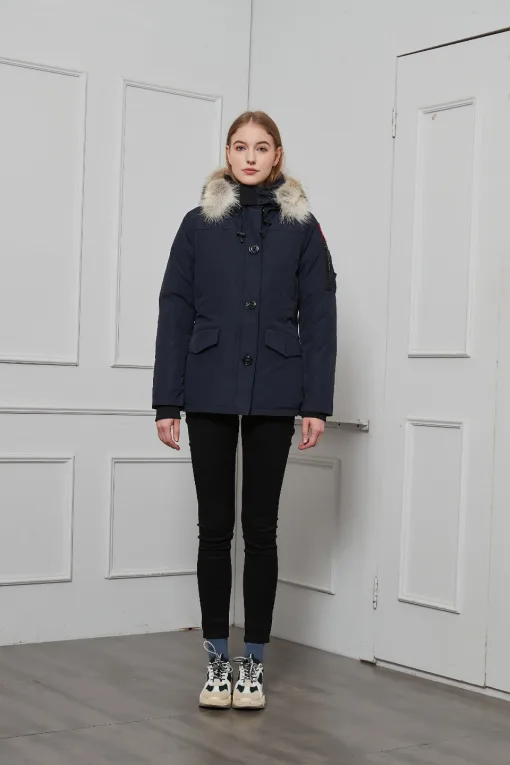 Premium Qualität Canada Goose Daunenjacke Blau Luxus