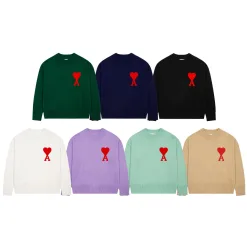 Bestseller Ami Pullover Weiß Baumwolle Solid Style