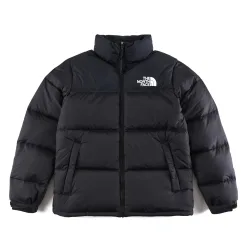 Premium The North Face Daunenjacke Schwarz Nylon Stickerei Luxus