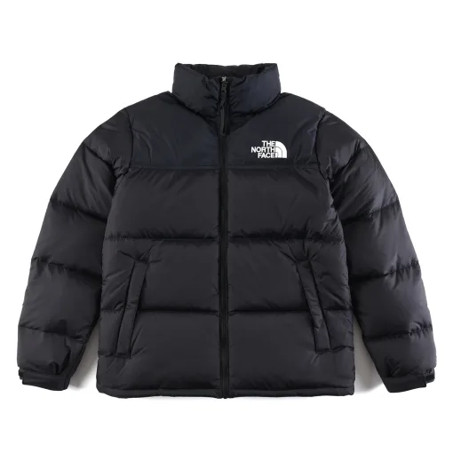 Premium The North Face Daunenjacke Schwarz Nylon Stickerei Luxus