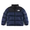 Hochwertige The North Face Daunenjacke Navy Nylon Stickerei Luxus