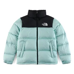 Hochwertige Daunenjacke von The North Face in Sky-Nylon-Stickerei-Optik