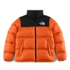 Hochwertige Daunenjacke von The North Face in Orange aus der Nylon-Stickereikollektion