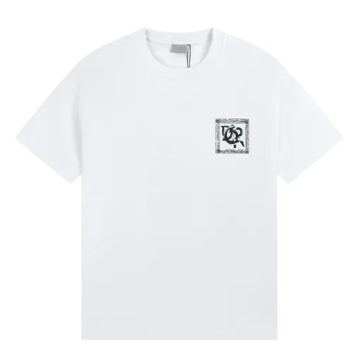 Bestseller Dior Kurzarm-T-Shirts Schwarz Baumwolle Atmungsaktiv Kollektion