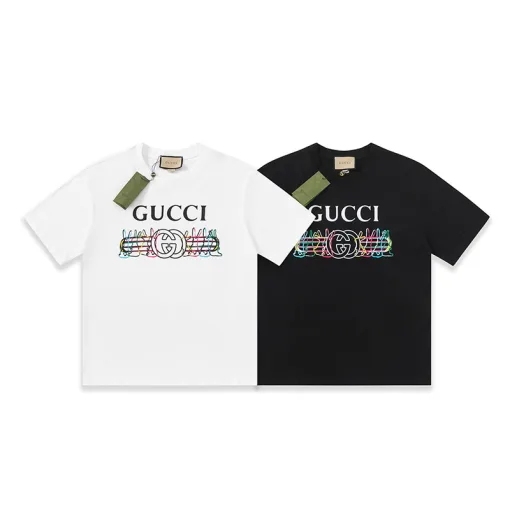 Hochwertiger Gucci Kurzarm-Schwarz-Stil