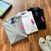 Bestseller Ralph Lauren Kurzarm-Strickpullover mit Farbverlauf in Grau