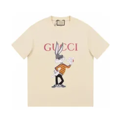 Premium Gucci Kurzarm Schwarz Baumwolle Luxus