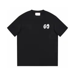 Luxus Gucci Kurzarm Schwarz Logo Luxus