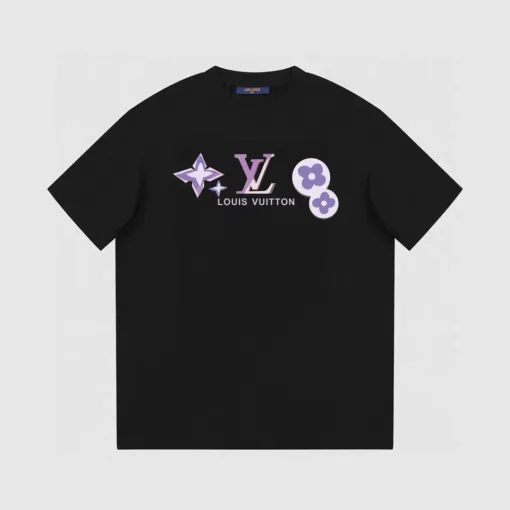Bestseller der Louis Vuitton Kurzarm-Kollektion in Schwarz gewaschen