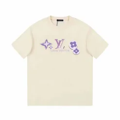 Hochwertiger Louis Vuitton Kurzarm Schwarz gewaschen Luxus