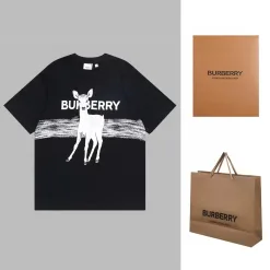 Bestseller Burberry Kurzarm Schwarz gewaschen Luxus