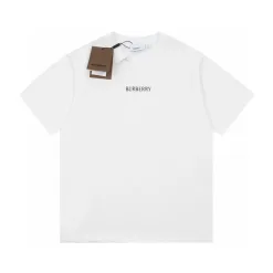Luxus-T-Shirt von Burberry aus weißer Baumwolle im Logo-Stil