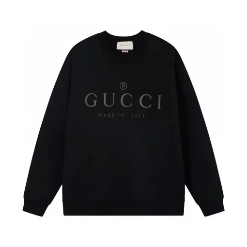Hochwertiger Gucci Hoodie Schwarz Minimalist Style