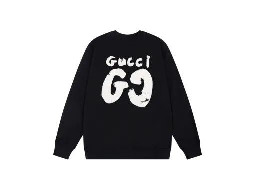 Luxus-Sweatshirts von Gucci im schwarzen Print-Stil