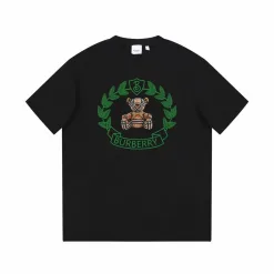 Hochwertige Burberry Kurzarm-Logo-Kollektion aus weißer Baumwolle