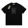 Premium Gucci Kurzarmhemd aus weißer Baumwolle im Logo-Stil