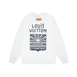 Premium Qualität Louis Vuitton Hoodie Schwarz verwaschen Luxus