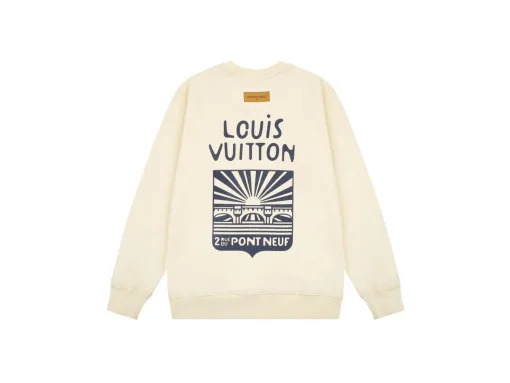 Luxus Louis Vuitton Hoodie Schwarz verwaschen Stil