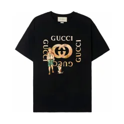 Premium Gucci Kurzarm Weiß Baumwolle Casual Luxury