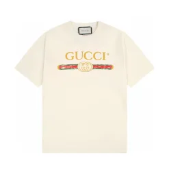 Hochwertiger Gucci Kurzarm Weiß Klassischer Stil