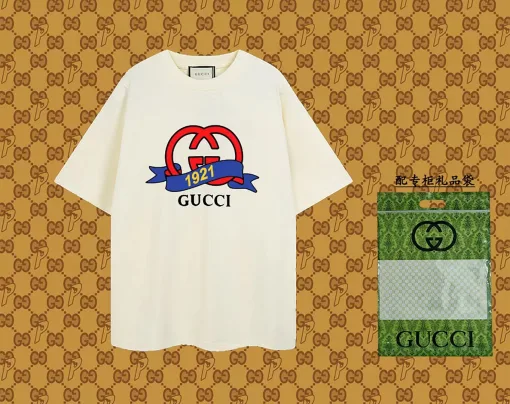 Hochwertiger Gucci Kurzarm-Stil in Weiß