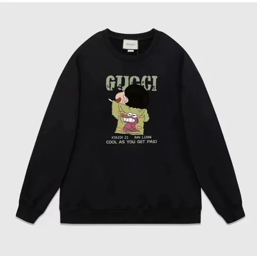 Hochwertiger Gucci Hoodie im schwarzen Baumwollstil