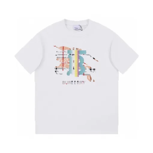Luxus Burberry Kurzarm Weiß Klassischer Stil