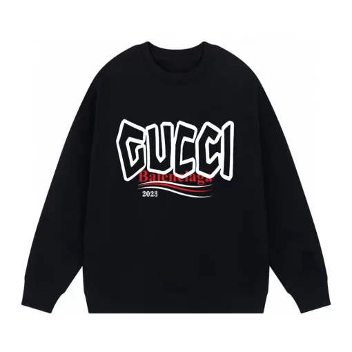 Hochwertige Balenciaga-Sweatshirts aus schwarzer Baumwolle mit Logo-Kollektion