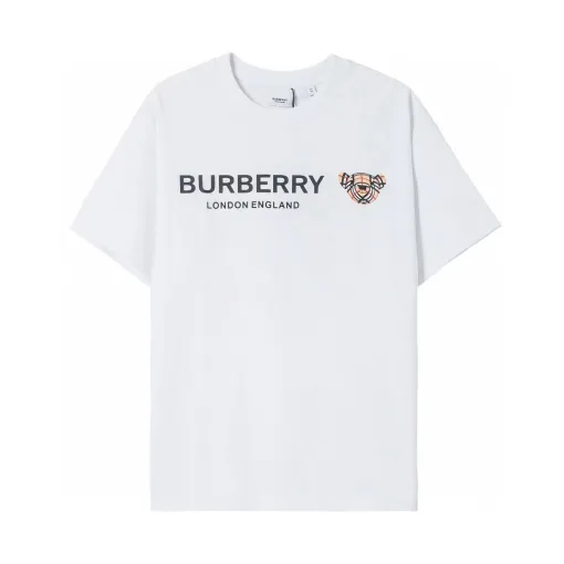 Bestseller Burberry T-Shirts Schwarz Baumwolle Logo Luxus