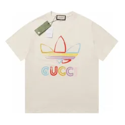 Luxus Gucci Kurzarm Schwarz Baumwolle Print Luxus