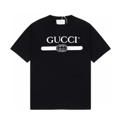 Premium Qualität Gucci Kurzarm Schwarz Klassischer Luxus