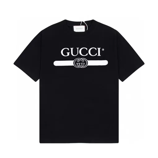 Premium Qualität Gucci Kurzarm Schwarz Klassischer Luxus