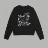 Premium Louis Vuitton Langarm Schwarz Baumwolle Luxus