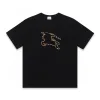 Hochwertige Burberry Kurzarmhemden Schwarz Baumwolle Print Kollektion