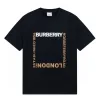 Luxus Burberry Kurzarm Schwarz Baumwolle Print Style