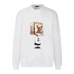 Premium Louis Vuitton Sweatshirts Weißer Druck Luxus