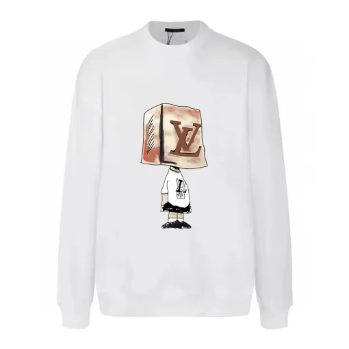 Premium Louis Vuitton Sweatshirts Weißer Druck Luxus