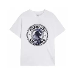 Hochwertige Burberry Kurzarm-Logo-Kollektion aus schwarzer Baumwolle
