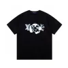 Luxus Louis Vuitton Kurzarm Schwarz Print Luxus